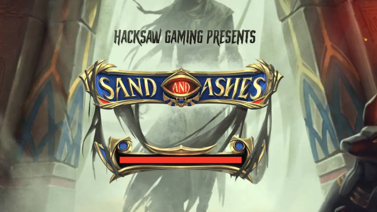 Tampilan visual slot Sand and Ashes dengan latar belakang gurun Mesir yang misterius