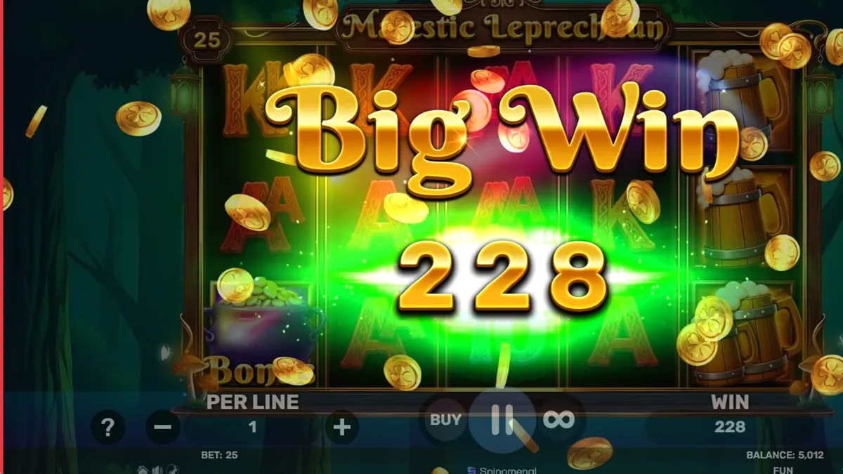 Tampilan visual slot Majestic Leprechaun dengan latar belakang perbukitan hijau Irlandia